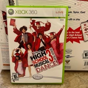 High school musical 3 senior year. Game and dance mat.